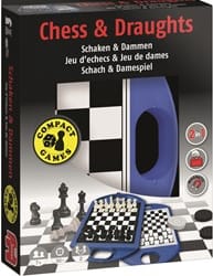 schaken dammen reiskoffertje