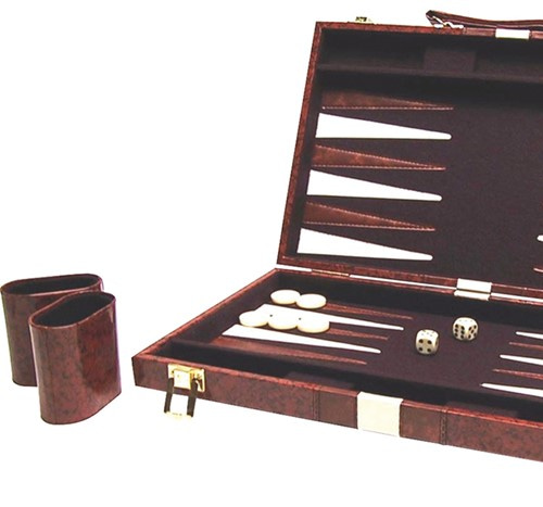backgammon koffer bruin  cm