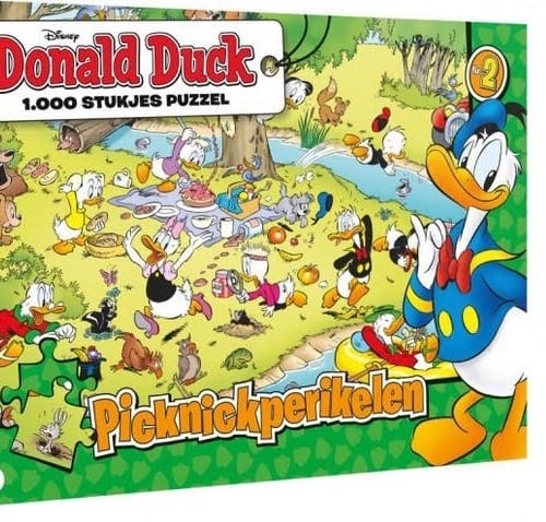 donald duck  picknick perikelen puzzel  stukjes