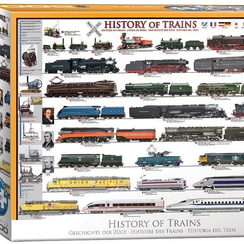 history of trains puzzel  stukjes