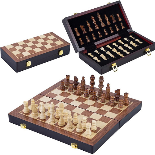 schaakspel hout opklapbaar