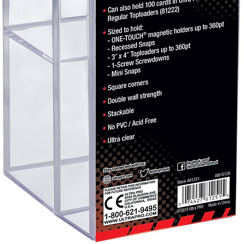 piece clear card box two compartment