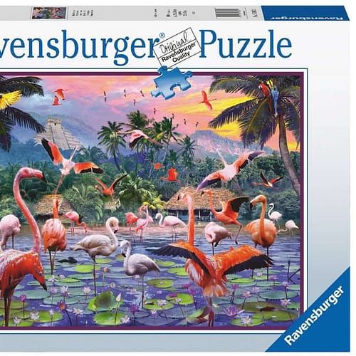 roze flamingo s puzzel  stukjes