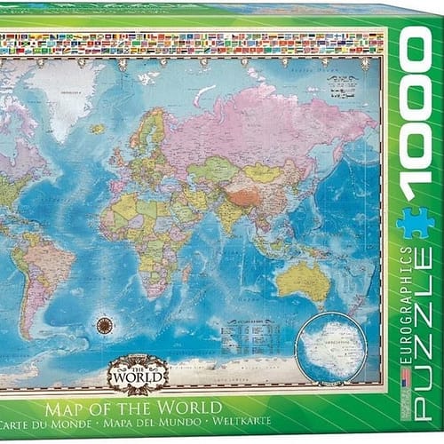 map of the world puzzel  stukjes