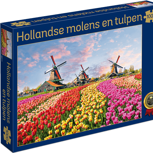 hollandse molens en tulpen puzzel  stukjes