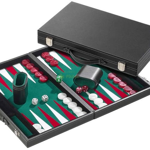backgammon koffer standaard groen groot