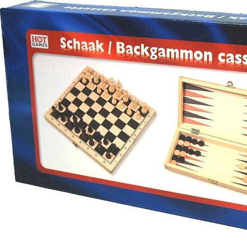 schaak backgammon klapcassette