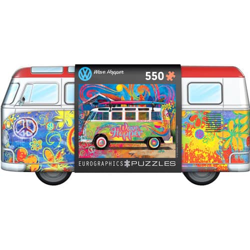 VW Bus Wave Hopper Tin Box Puzzel