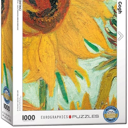 sunflower vincent van gogh puzzel  stukjes