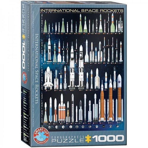 international space rockets puzzel  stukjes