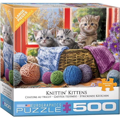 Knittin Kittens Puzzel