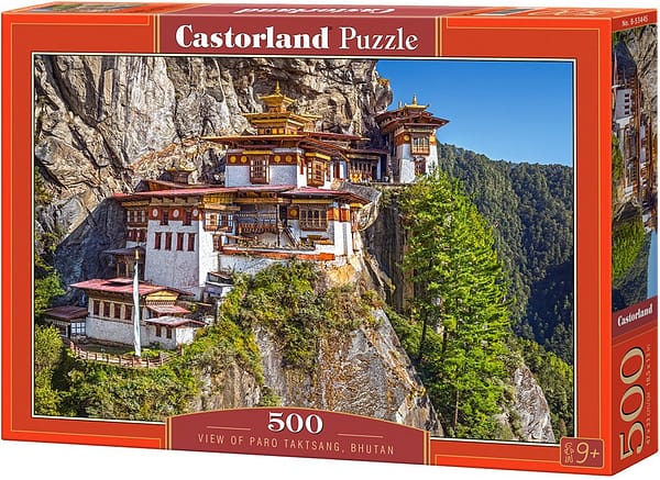 view of paro taktsang bhutan puzzel  stukjes