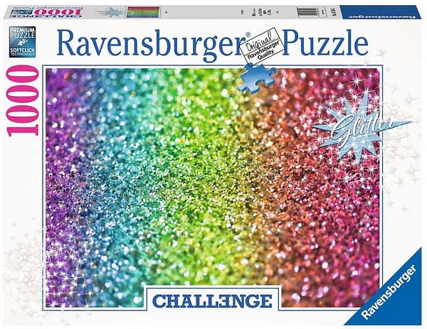 challenge glitter puzzel  stukjes