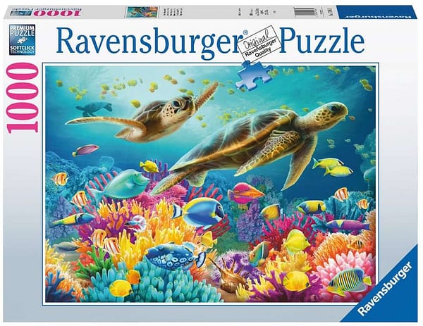 blauwe onderwaterwereld puzzel  stukjes
