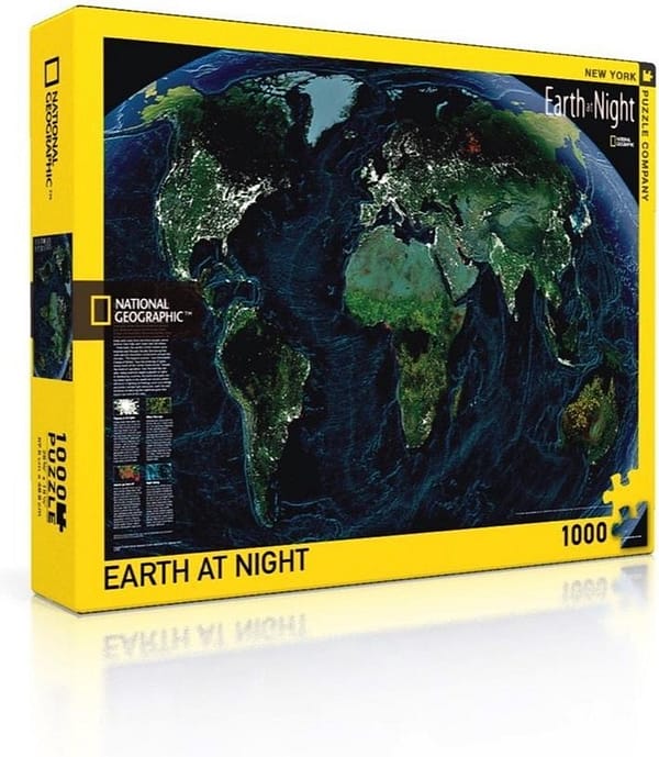 national geographic earth at night puzzel  stukjes
