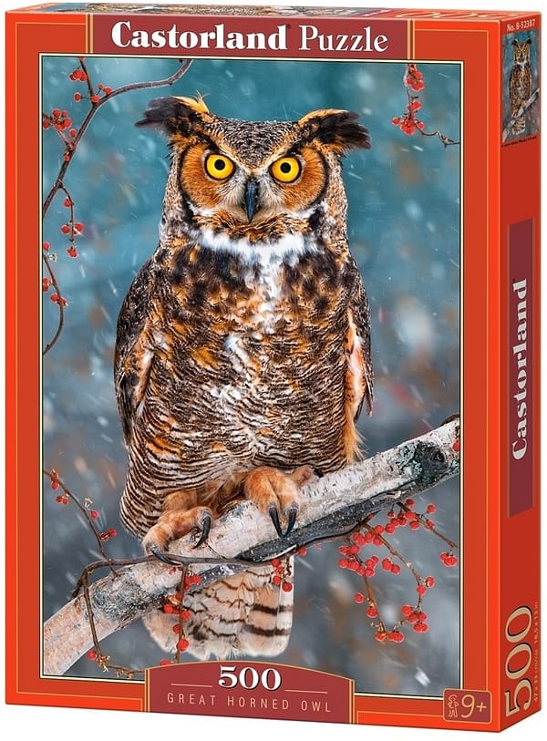 great horned owl puzzel  stukjes
