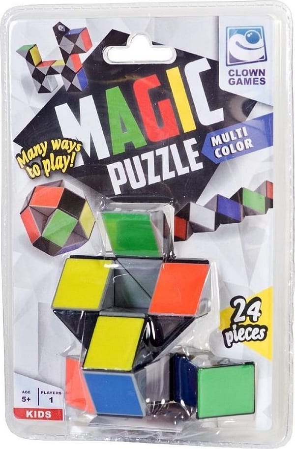 clown magic puzzel multi color  delig
