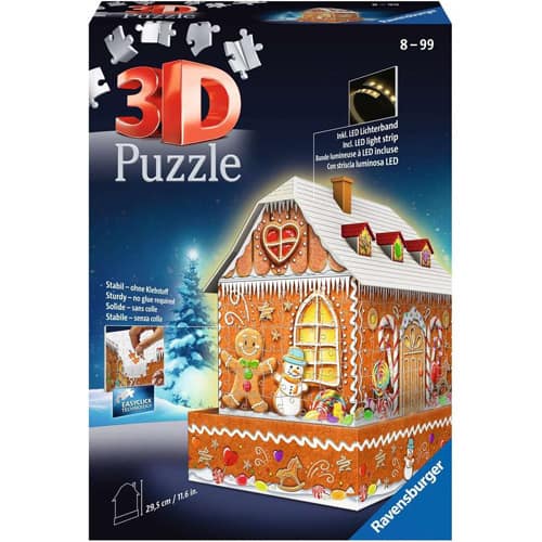 D Puzzel Gingerbread House Night Edition