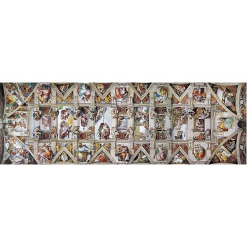 Michelangelo Sixtijnse Kapel Panorama Puzzel