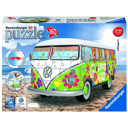 D Puzzel VW Bus T Hippie Style