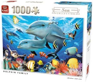 dolphin family puzzel  stukjes