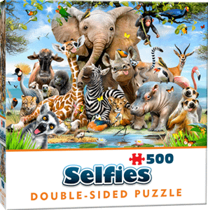double sided selfie puzzles wild  stukjes
